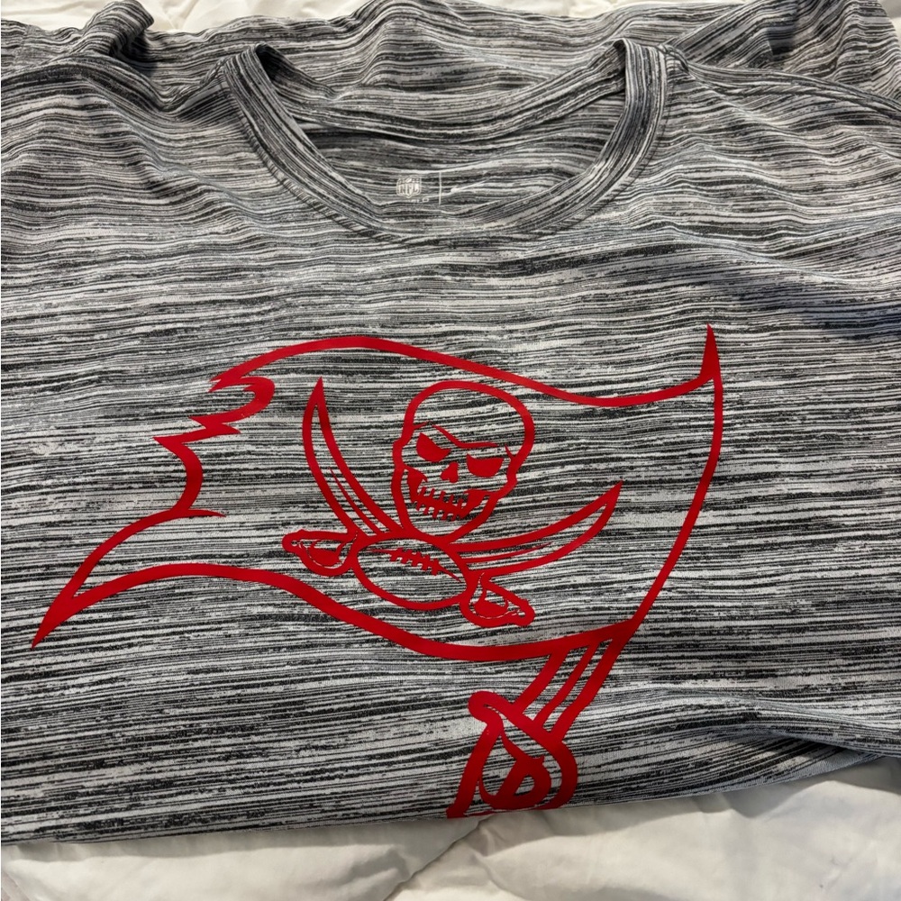 Nike Black and Red Buccaneers Dri-FIT Tee